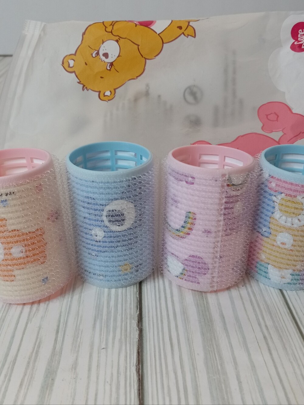 Shein Care Bears Self Grip Hair Rollers Curlers Set